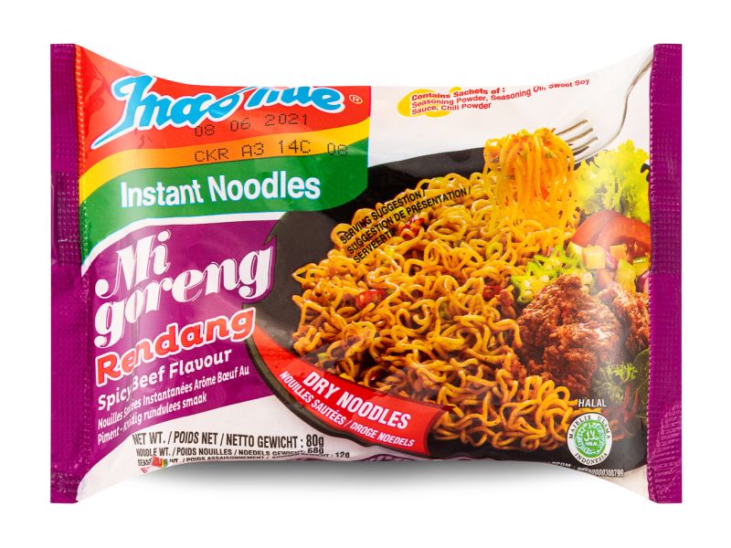 Click Here To Enlarge This Photo Of Indomie Mi Goreng Rendang Flavour Instant Noodles