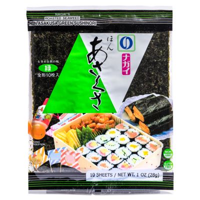 Nagai's Roasted Seaweed Hon Asakusa Sushinori &lpar;Green&rpar; はん あさくさ