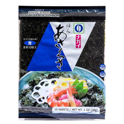 Nagai's Roasted Seaweed Hon Asakusa Sushi Nori &lpar;Blue&rpar; はん あさくさ