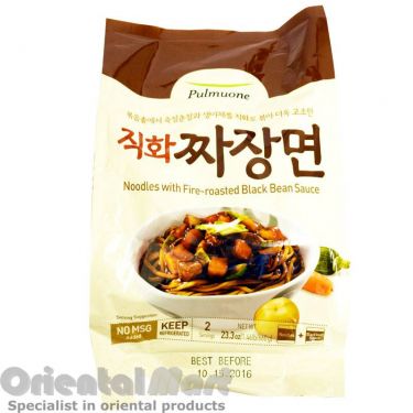 Click Here To Enlarge This Photo Of Pulmuone Noodles with Fire Roasted Black Bean Sauce Jjajangmyun 풀무원 직화짜장면