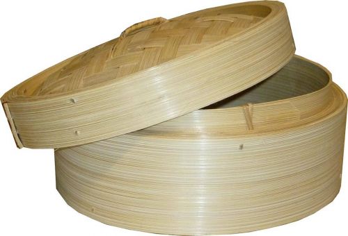 Click Here To Enlarge This Photo Of Bamboo Steamer with Lid 10' Diameter 10吋 竹蒸籠