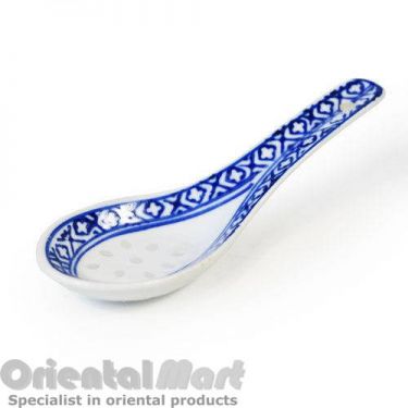 Click Here To Enlarge This Photo Of Blue Pattern Chinese Rice Spoon