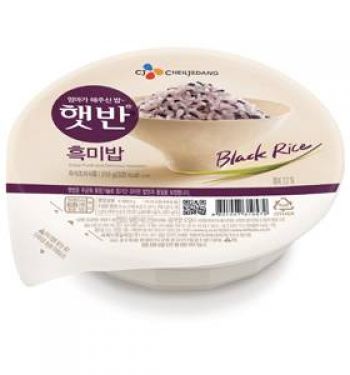 Click Here To Enlarge This Photo Of CJ Microwave Cooked Black Rice &lpar;Hat Ban Black&rpar; 햇반 흑미밥