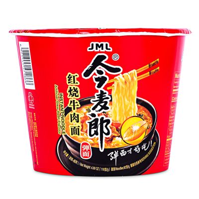 JML Artificial Stewed Beef Flavour Instant Bowl Noodles 今麦郎 紅燒牛肉碗麵