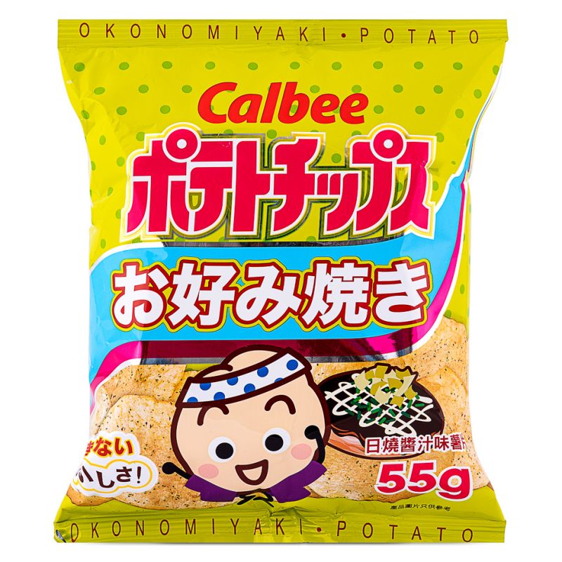 Click Here To Enlarge This Photo Of Calbee Okonomiyaki Potato Chips 卡樂B 日燒醬汁味薯片