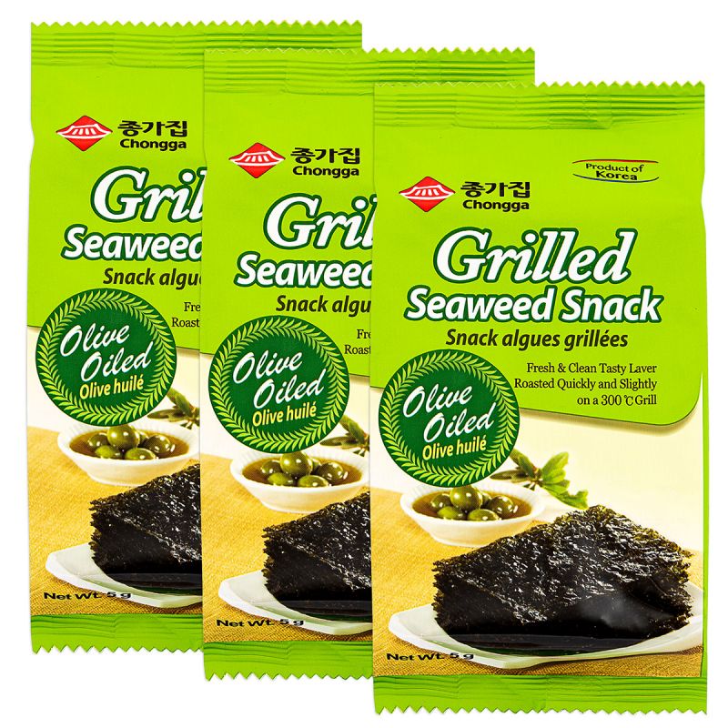 Click Here To Enlarge This Photo Of Chongga Korean Grilled Seaweed &lpar;Laver&rpar; with Olive Oil