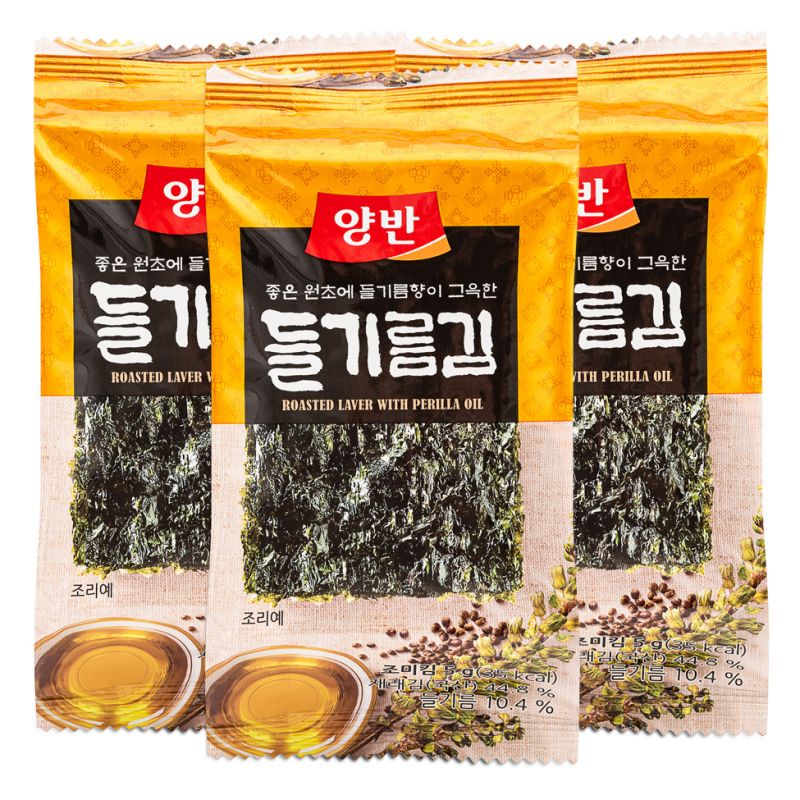 Click Here To Enlarge This Photo Of Dong Wang Roasted Laver &lpar;Perilla Oil&rpar; 들기름김