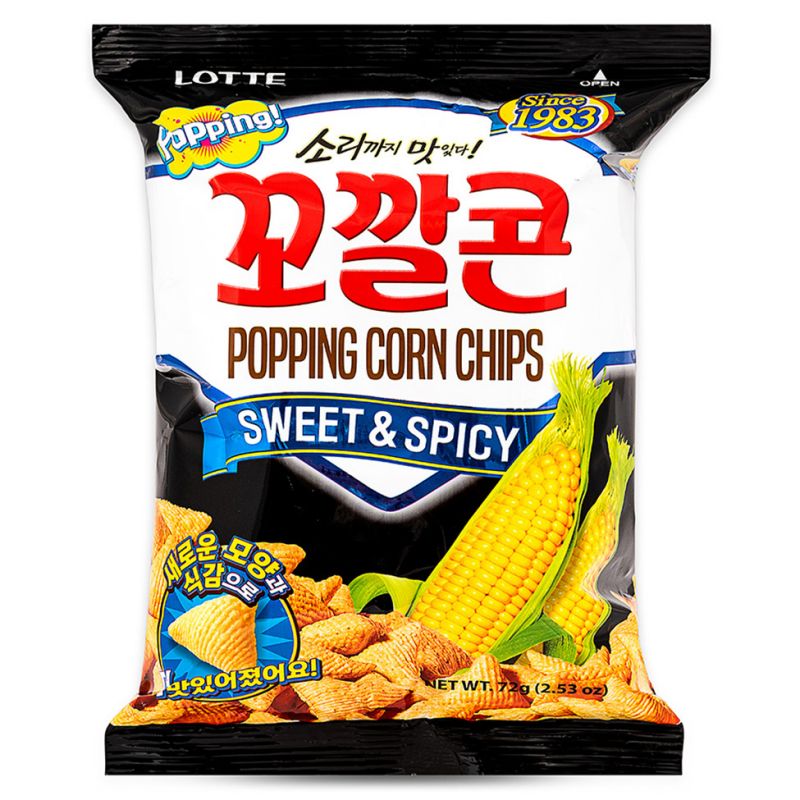 Click Here To Enlarge This Photo Of Lotte Kok Kal Cone Popping Corn Chip &lpar;Sweet & Spicy&rpar; 롯데 꼬깔콘