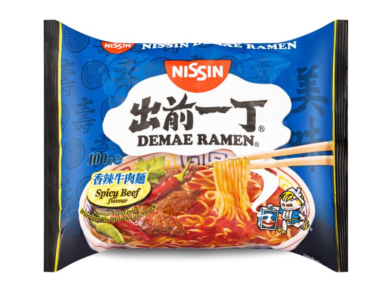 Click Here To Enlarge This Photo Of Nissin Spicy Beef Flavour Noodles 出前一丁 香辣牛肉麵