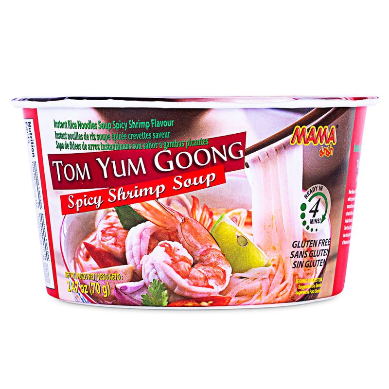 Click Here To Enlarge This Photo Of Mama Tom Yum Goong Spicy Shrimp Soup Rice Noodles Bowl