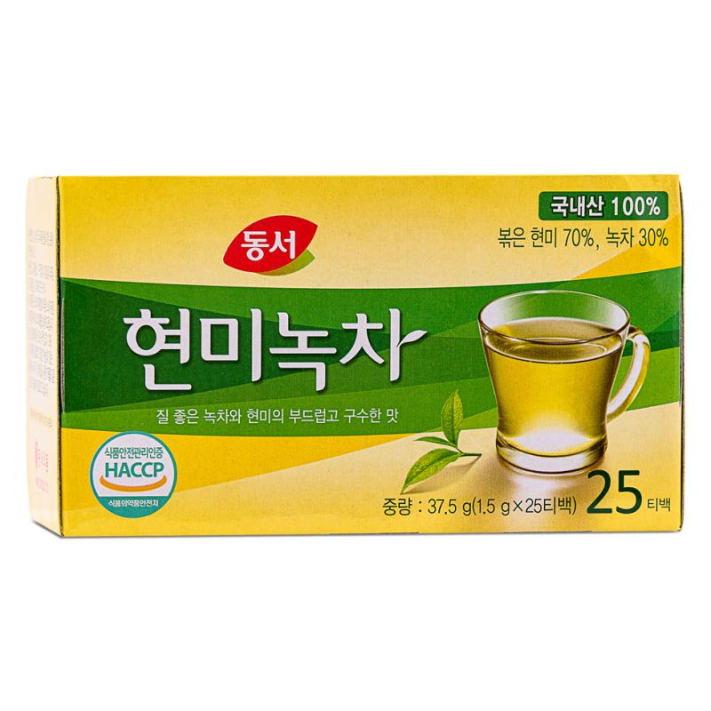 Click Here To Enlarge This Photo Of Dong Suh Korean Green Tea with Brown Rice &lpar;25 bags&rpar; 동서 현미녹차