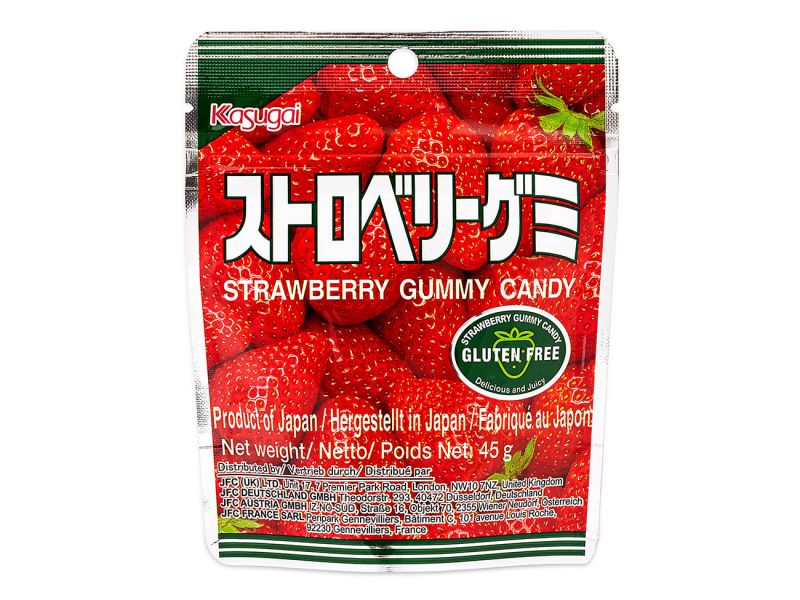 Click Here To Enlarge This Photo Of Kasugai Strawberry Gummy Candy ストロベリーグミ