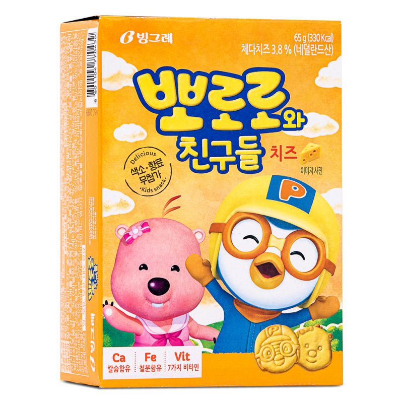 Click Here To Enlarge This Photo Of Binggrae Pororo Biscuit &lpar;Cheese&rpar; 빙그레 뽀로로와친구들 &lpar;치즈&rpar;