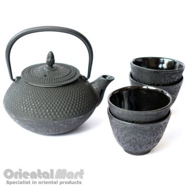 Click Here To Enlarge This Photo Of Black Cast Iron Tea Set &lpar;C1&plus;C2&rpar;