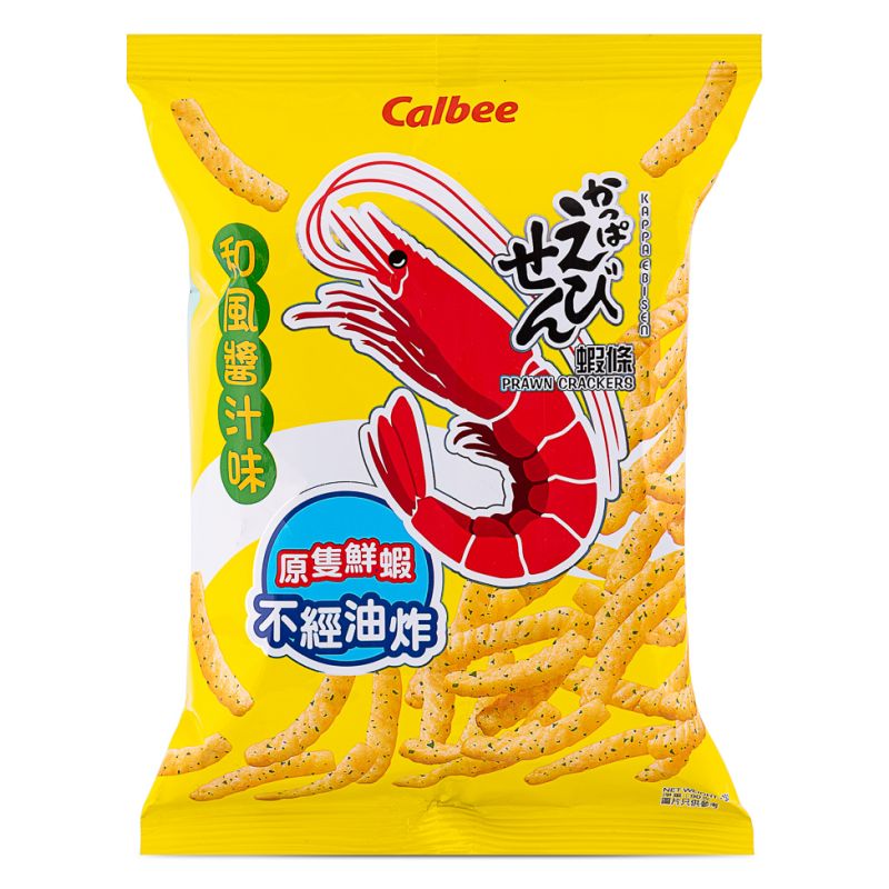 Click Here To Enlarge This Photo Of Calbee Prawn Crackers &lpar;Okonomiyaki Flavour&rpar; 卡樂B 和風醬汁蝦條