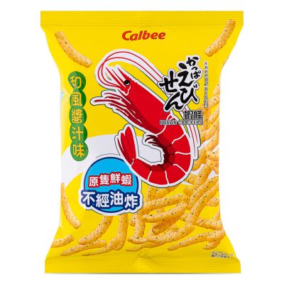 Calbee Prawn Crackers &lpar;Okonomiyaki Flavour&rpar; 卡樂B 和風醬汁蝦條