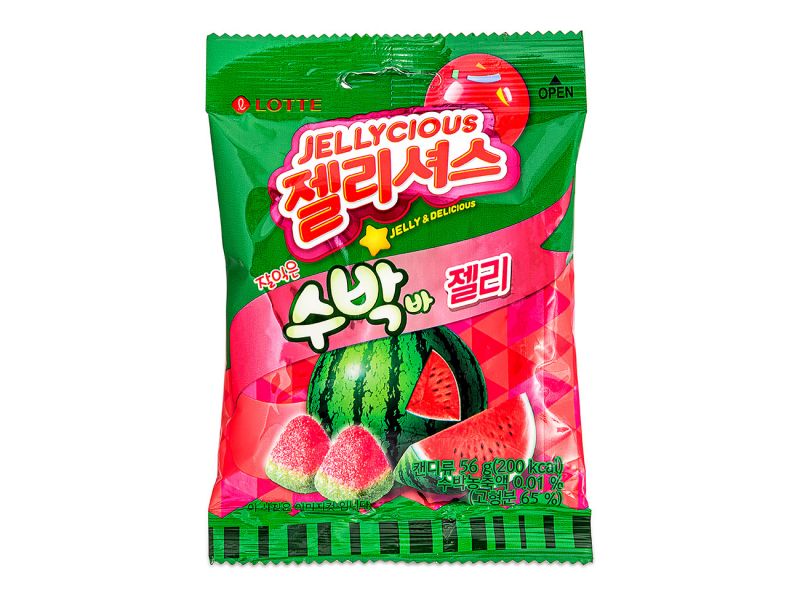 Click Here To Enlarge This Photo Of Lotte Jellycious Watermelon Jelly 젤리셔스 수박바젤리