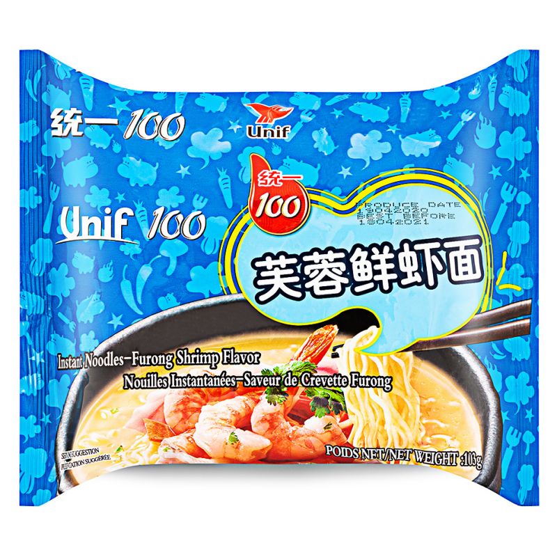 Click Here To Enlarge This Photo Of Unif 100 Instant Noodle &lpar;Furong Shrimp Flavour&rpar; 統一100 芙蓉鮮蝦麵