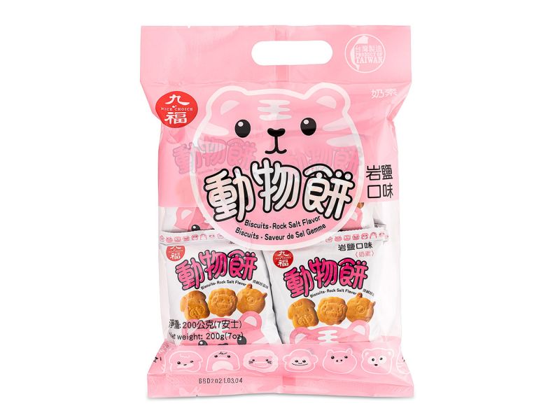 Click Here To Enlarge This Photo Of Nice Choice Biscuits &lpar;Rock Salt Flavoㅕred&rpar; 九福 動物餠 &lpar;岩鹽口味&rpar;