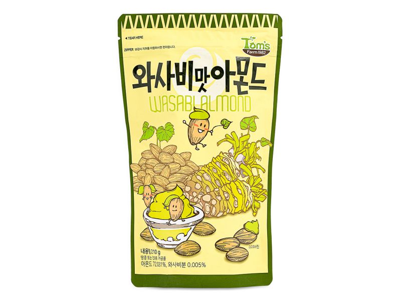 Click Here To Enlarge This Photo Of Tom's Farm Wasabi Almond 와사비맛아몬드