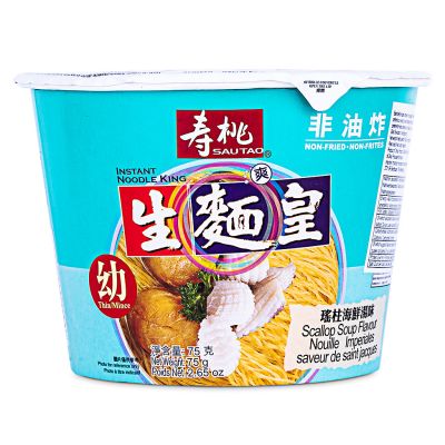 Sau Tao Scallop Soup Flavour Thin Noodle Bowl 壽桃牌 生麵王 瑤柱海鮮碗麵