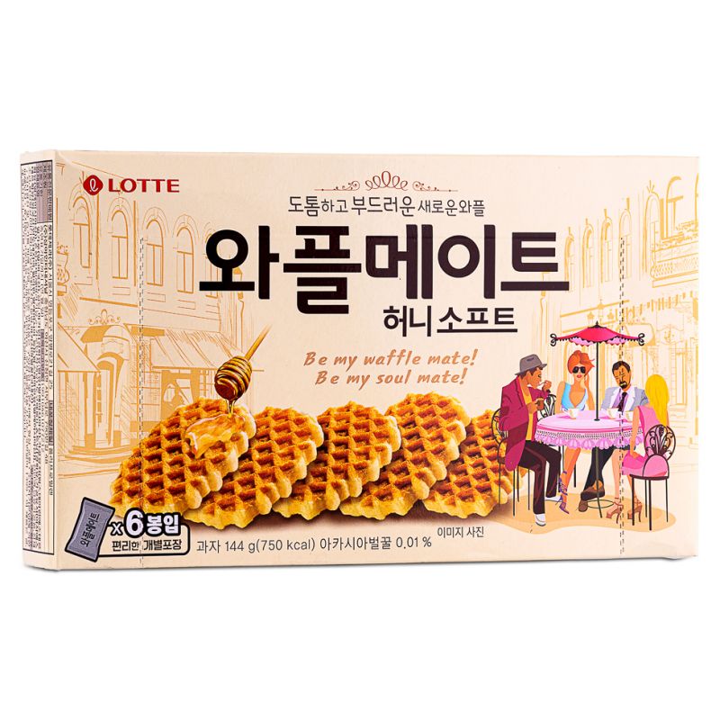 Click Here To Enlarge This Photo Of Lotte Waffle Mate Biscuit 와블메이트 허니소프트