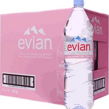 Click Here To Enlarge This Photo Of Evian Natural Mineral Water Box &lpar;1&period;5L x 12 bottles&rpar;