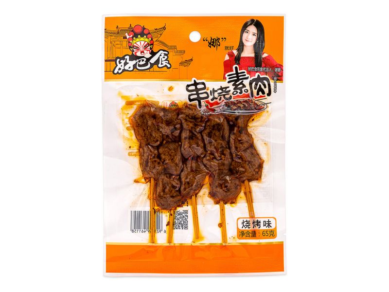 Click Here To Enlarge This Photo Of HBS Skewed Dried Beancurd &lpar;Barbecue&rpar; 好巴食 串燒素肉 &lpar;燒烤味&rpar;
