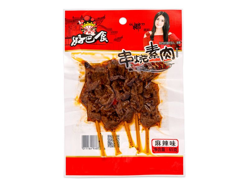 Click Here To Enlarge This Photo Of HBS Skewed Dried Beancurd &lpar;Hot&rpar; 好巴食 串燒素肉 &lpar;麻辣味&rpar;