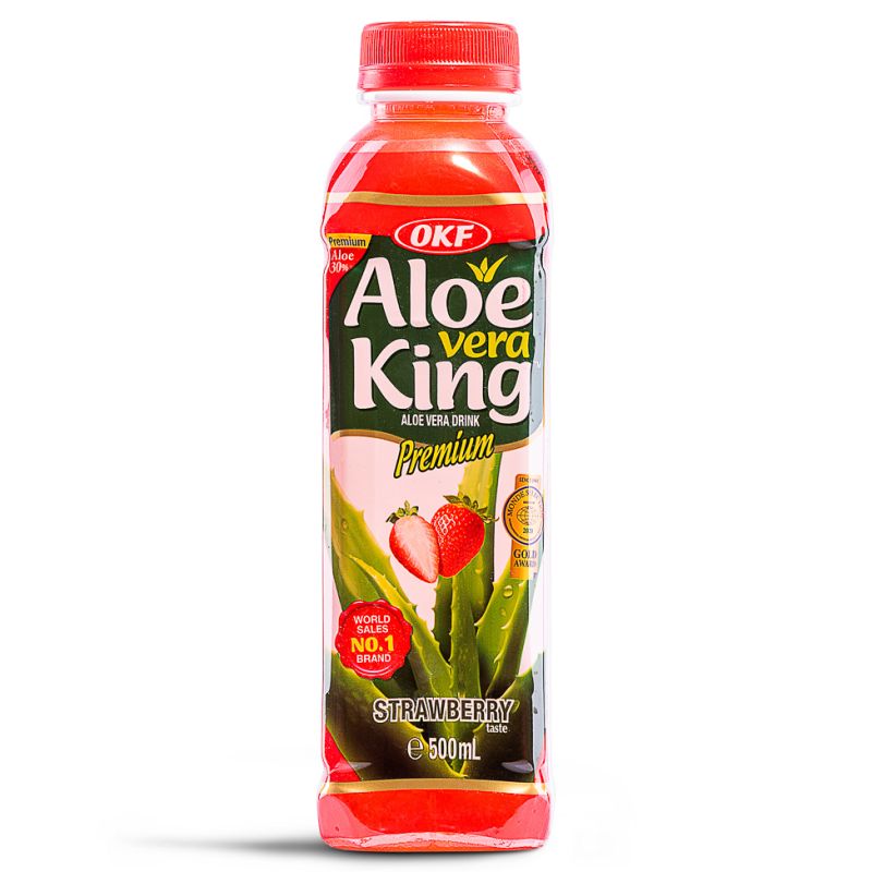 Click Here To Enlarge This Photo Of OKF Aloe Vera Drink &lpar;Strawberry&rpar;