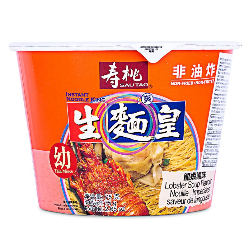 Click Here To Enlarge This Photo Of Sau Tao Lobster Flavour Thin Noodle Bowl 壽桃牌 生麵王 龍蝦味碗麵