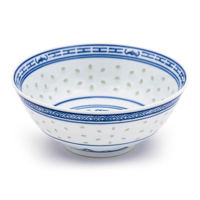 Blue Pattern Chinese Soup Bowl