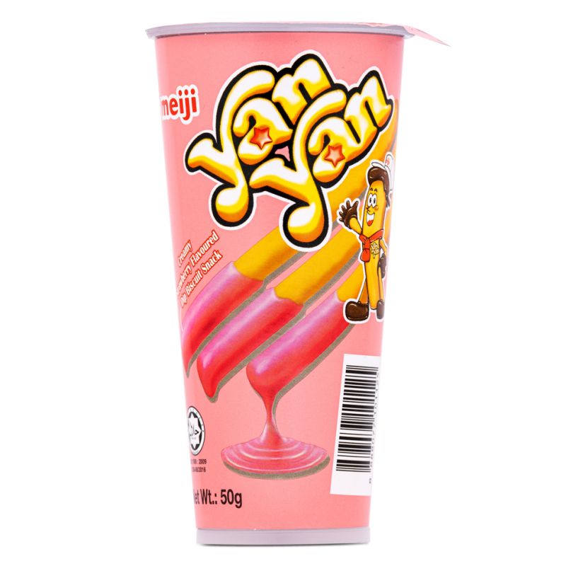 Click Here To Enlarge This Photo Of Meiji Yan Yan Dip Biscuit Snack &lpar;Creamy Strawberry Flavour&rpar;