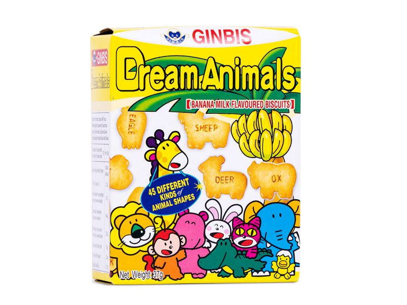 Click Here To Enlarge This Photo Of Ginbis Dream Animals Biscuits (Banana Milk Flavour)