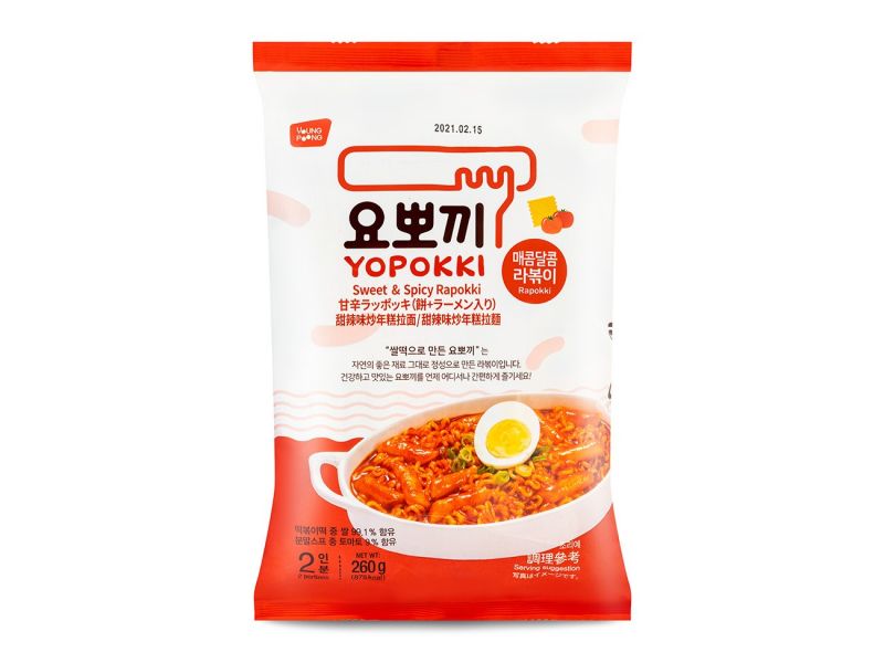 Click Here To Enlarge This Photo Of Yopokki Sweet & Spicy Rapokki 甜辣味炒年糕拉麵