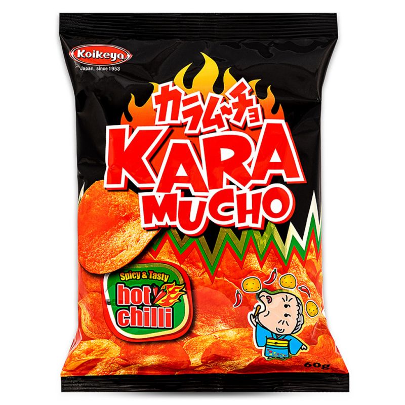 Click Here To Enlarge This Photo Of Koikeya Kara Mucho Hot Chilli Flavour Potato Crisps