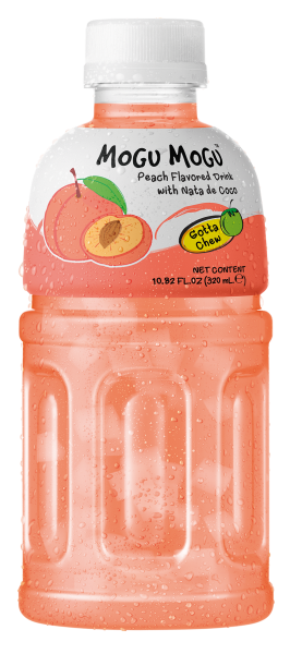 Click Here To Enlarge This Photo Of Mogu Mogu Peach Flavoured Drink With Nata De Coco