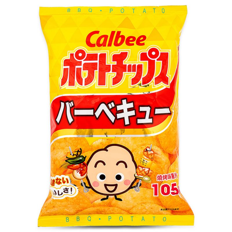 Click Here To Enlarge This Photo Of Calbee BBQ Flavoured Potato Chips 卡樂B 燒烤味薯片