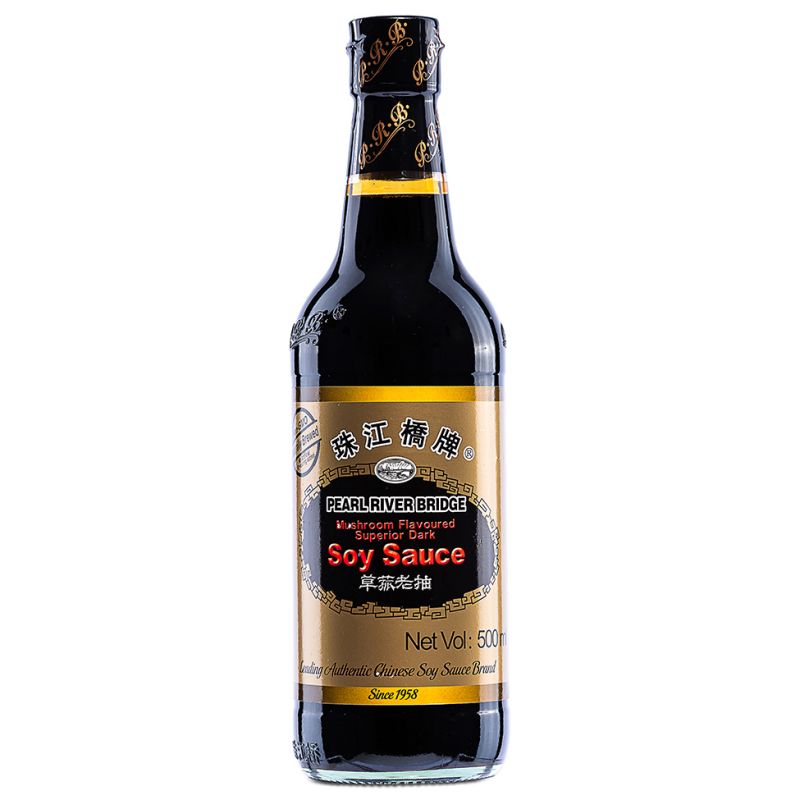Click Here To Enlarge This Photo Of Pearl River Bridge Mushroom Flavoured Superior Dark Soy Sauce 珠江橋牌 草菰老抽