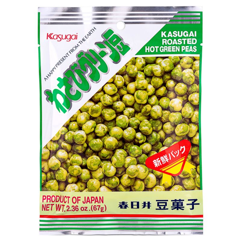 Click Here To Enlarge This Photo Of Kasugai Roasted Hot Green Peas わさびグリーン豆