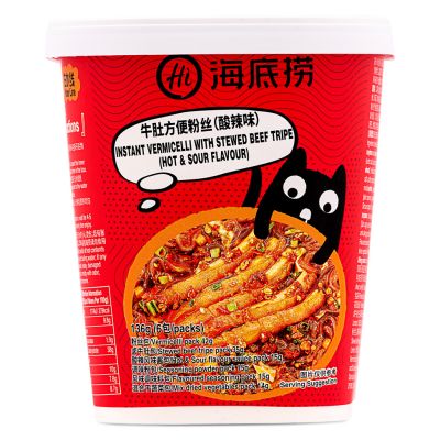 HDL Instant Vermicelli With Stewed Beef Tripe &lpar;Hot & Sour Flavour&rpar; 海底撈 牛肚方便粉絲 &lpar;酸辣味&rpar;