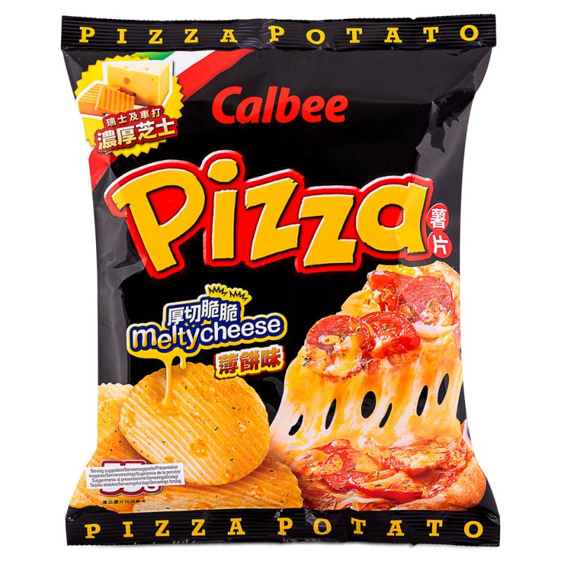 Click Here To Enlarge This Photo Of Calbee Pizza Flavoured Potato Chips 卡樂B 薄餅味薯片