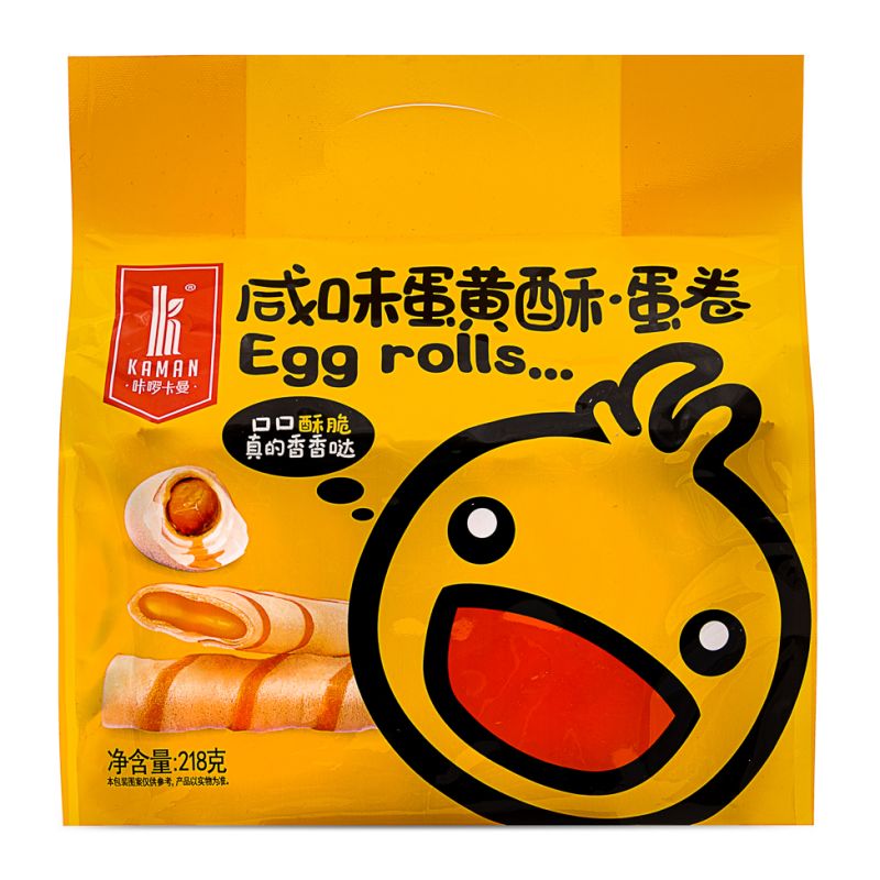 Click Here To Enlarge This Photo Of Kaman Egg Rolls &lpar;Salted Yolk Flavour&rpar; 咔囉咔曼 鹹味蛋黃酥蛋卷