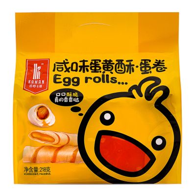 Kaman Egg Rolls &lpar;Salted Yolk Flavour&rpar; 咔囉咔曼 鹹味蛋黃酥蛋卷