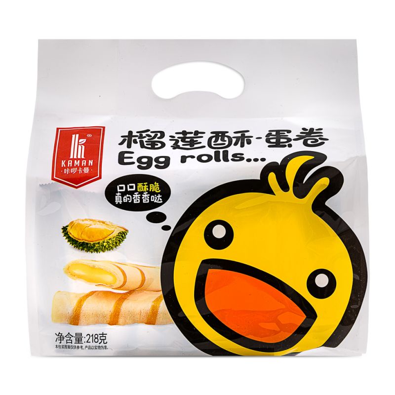 Click Here To Enlarge This Photo Of Kaman Egg Rolls &lpar;Durian Flavour&rpar; 咔囉咔曼 榴蓮酥蛋卷