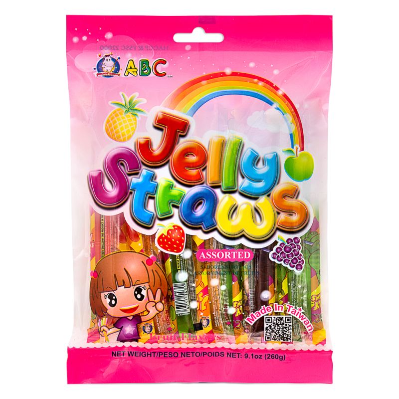 Click Here To Enlarge This Photo Of ABC Jelly Straws &lpar;Assorted&rpar;