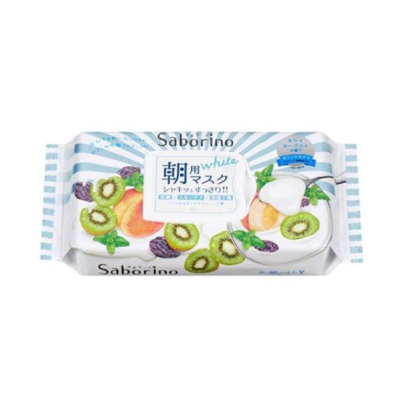 Click Here To Enlarge This Photo Of Saborino Morning Mask Fresh Fruits White &lpar;28pcs&rpar;