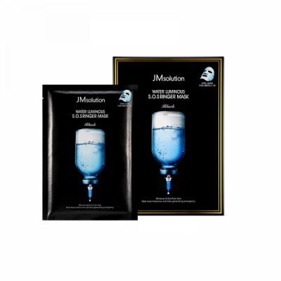 JM Solution Water Luminous S&period;O&period;Sringer Mask Black &lpar;10pcs&rpar;