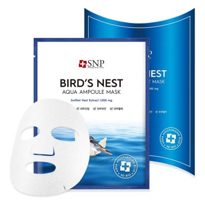 SNP Bird's Nest Aqua Ampoule Mask &lpar;10pcs&rpar;
