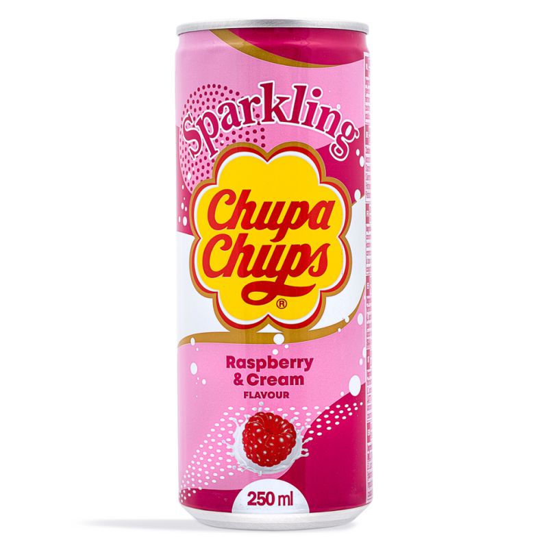 Click Here To Enlarge This Photo Of Chupa Chups Sparkling Soda Drink (Raspberry & Cream Flavour)